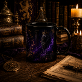 Crowned Lion Mug – Royal Dark Fantasy Coffee Cup | Neon Beasts